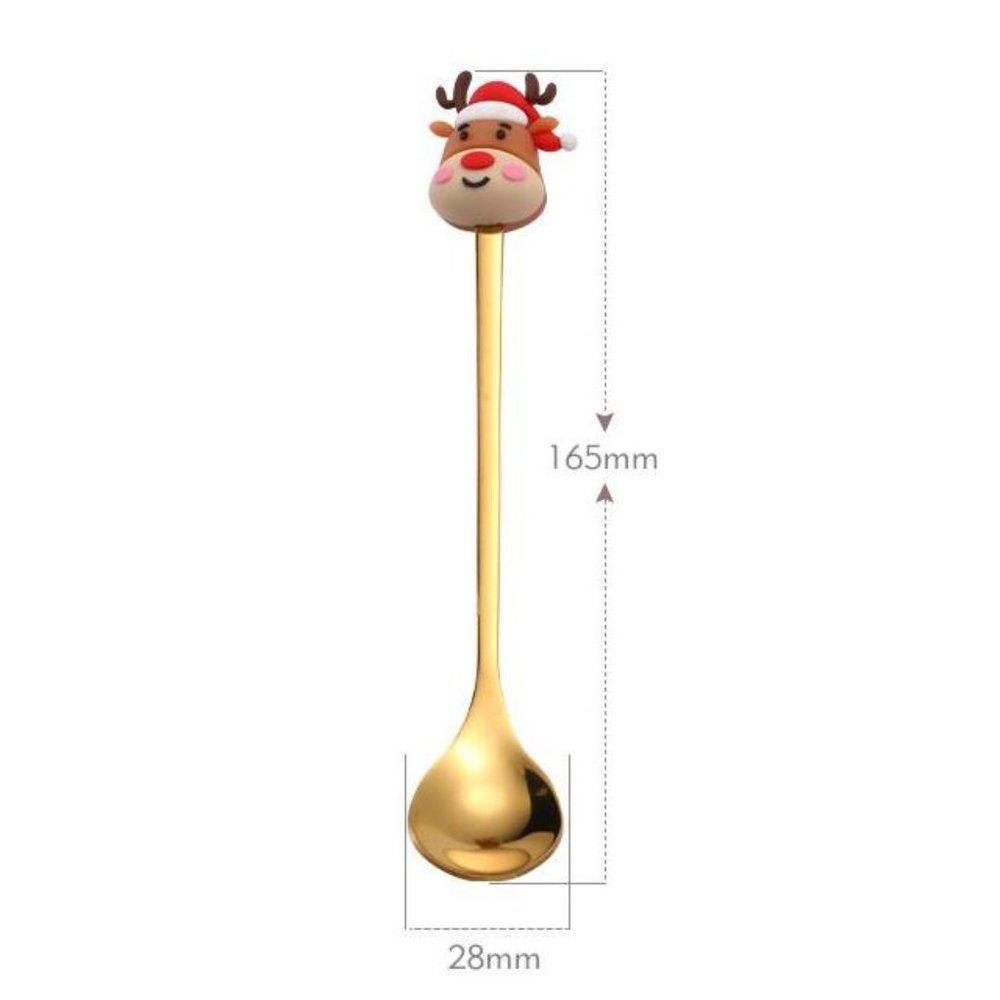 christmas coffee cup spoon elk